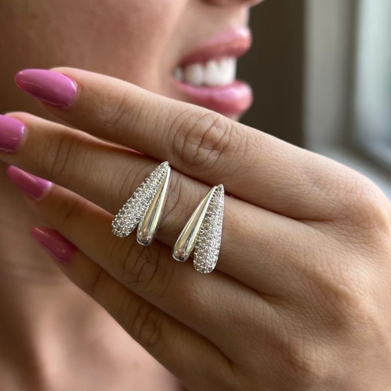 Brinco Cravejado Banho Ouro 18k/Prata 925