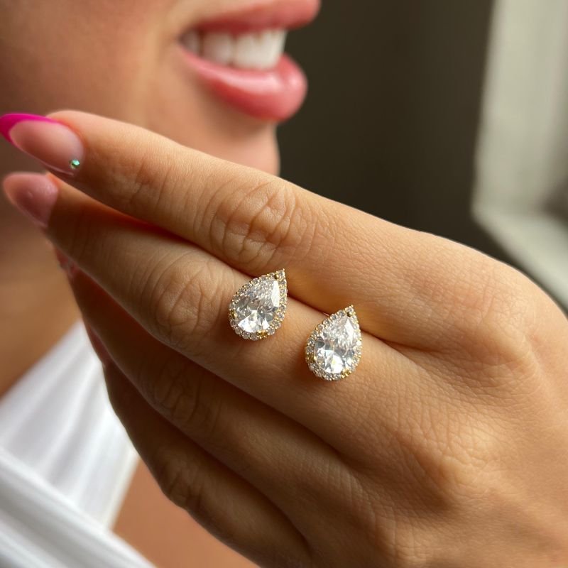 Brinco Cravejado Biju Fina Dourado/Ródio