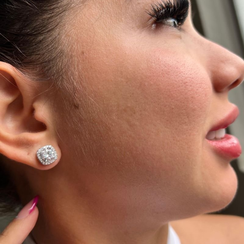 Brinco Cravejado Biju Fina Dourado/Ródio