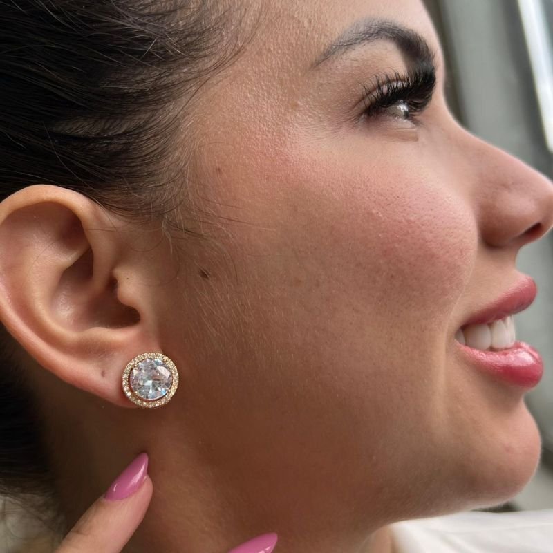 Brinco de Pressão Biju Fina Dourado/Ródio