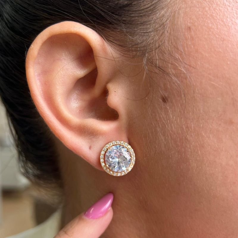 Brinco de Pressão Biju Fina Dourado/Ródio