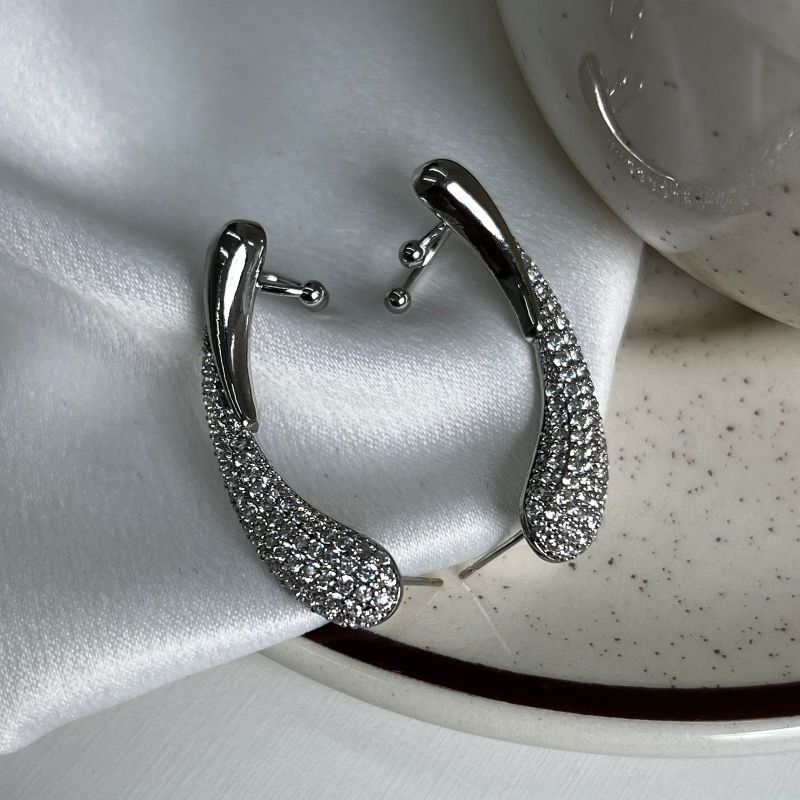 Brinco Ear Cuff Biju Fina Dourado/Ródio