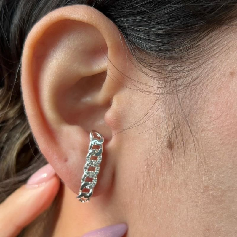 Brinco Ear Hook Banho Ouro 18k/Prata 925