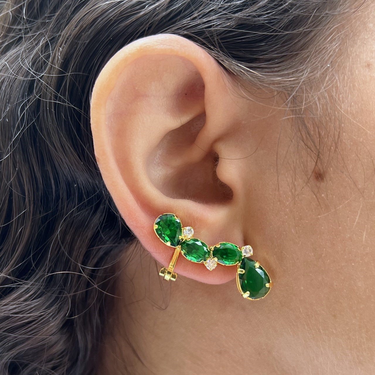 Brinco Ear Cuff De Zircônia