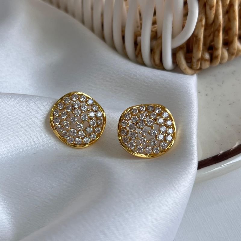 Brinco Espiral Banho Ouro 18k/Prata 925