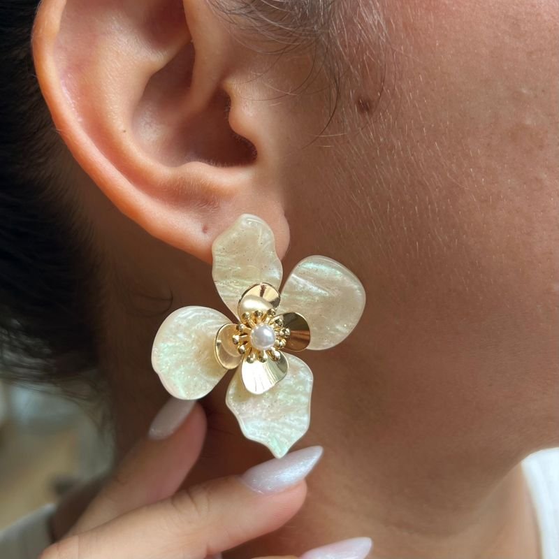 Brinco Flor Bijuteria