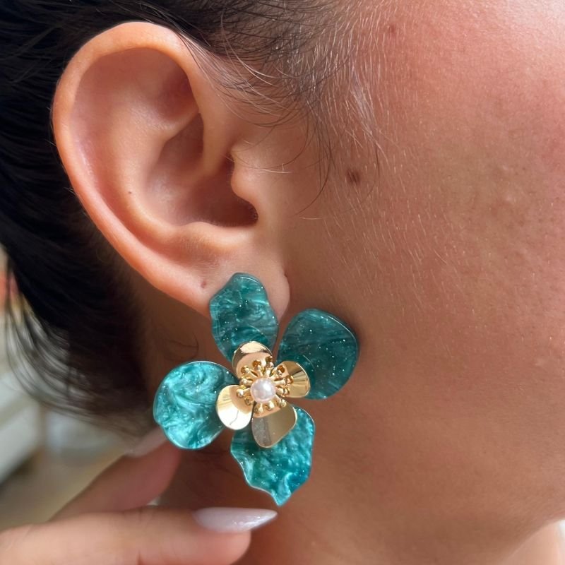 Brinco Flor Bijuteria