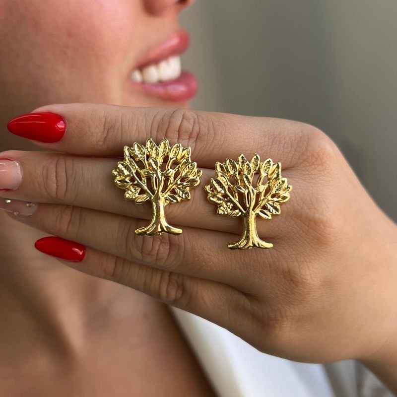 Brinco Folheado a Ouro 18k