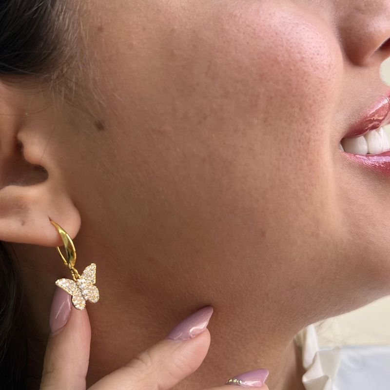 Brinco Gancho Banho Ouro 18k