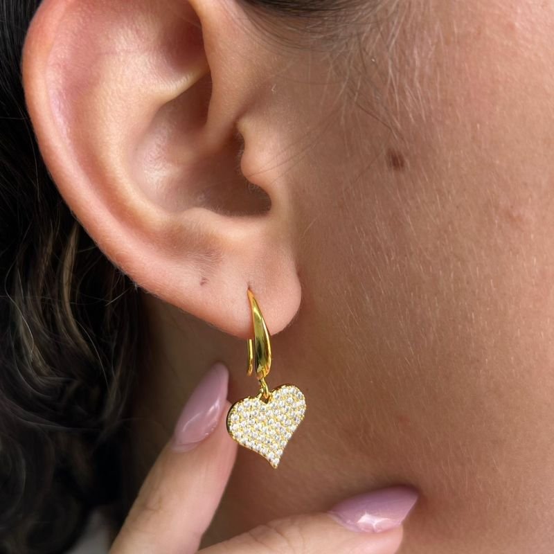 Brinco Gancho Banho Ouro 18k