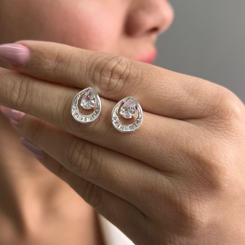 Brinco Gota Banho Ouro 18k/Prata 925