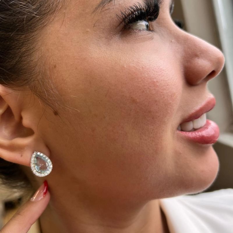 Brinco Gota Biju Fina Ródio