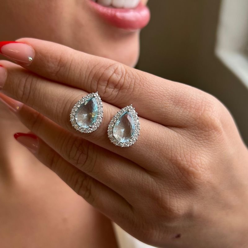 Brinco Gota Biju Fina Ródio