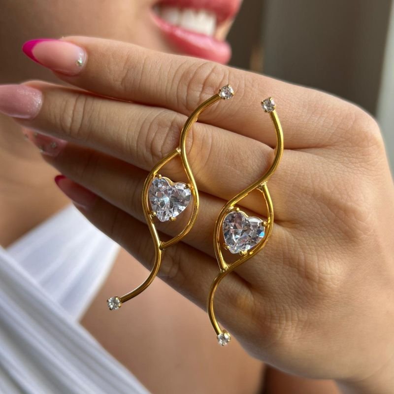 Brinco Grande Banho Ouro 18k