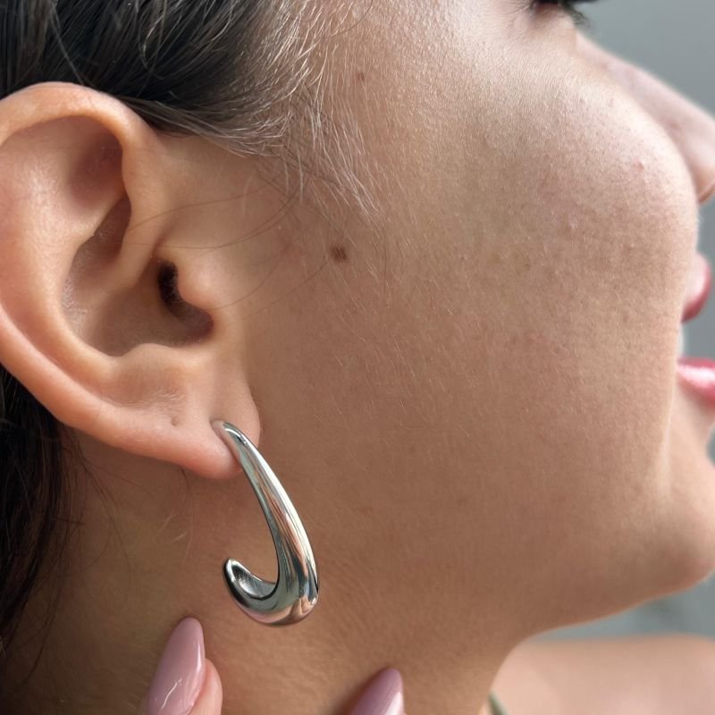 Brinco Meia Lua Biju Fina Dourado