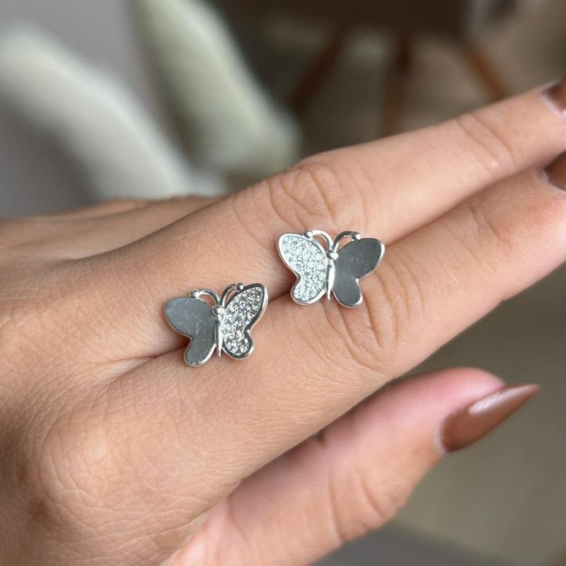 Brinco Minimalista Alissa Banho Ouro18k/Prata 925