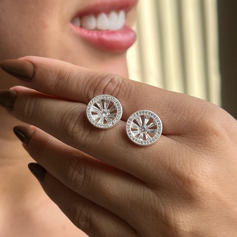 Brinco Minimalista Jade Banho Ouro18k/Prata 925