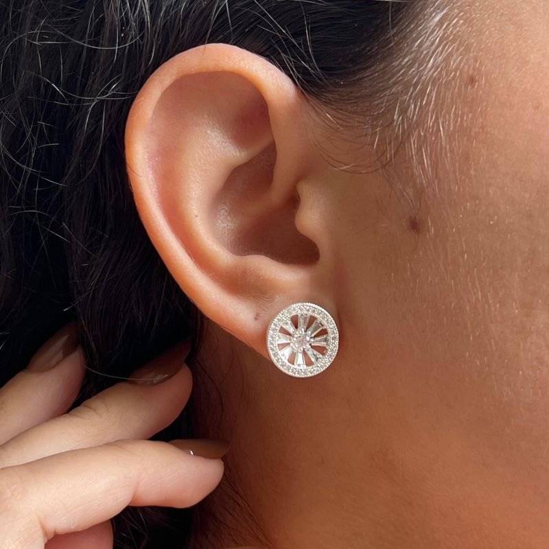 Brinco Minimalista Jade Banho Ouro18k/Prata 925