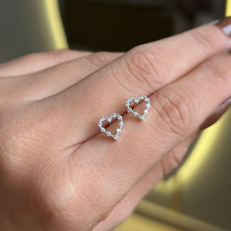 Brinco Minimalista Joana Banho Ouro18k/Prata 925