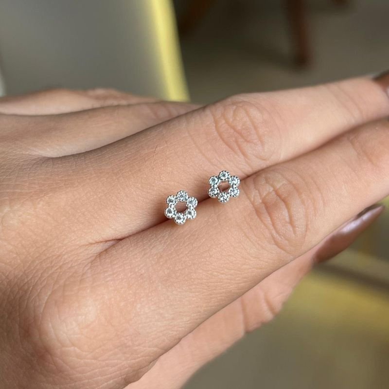 Brinco Minimalista Judite Banho Ouro18k/Prata 925