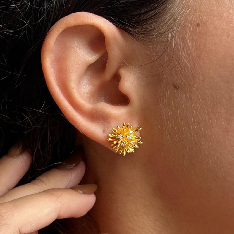 Brinco Minimalista Karina Banho Ouro18k/Prata 925