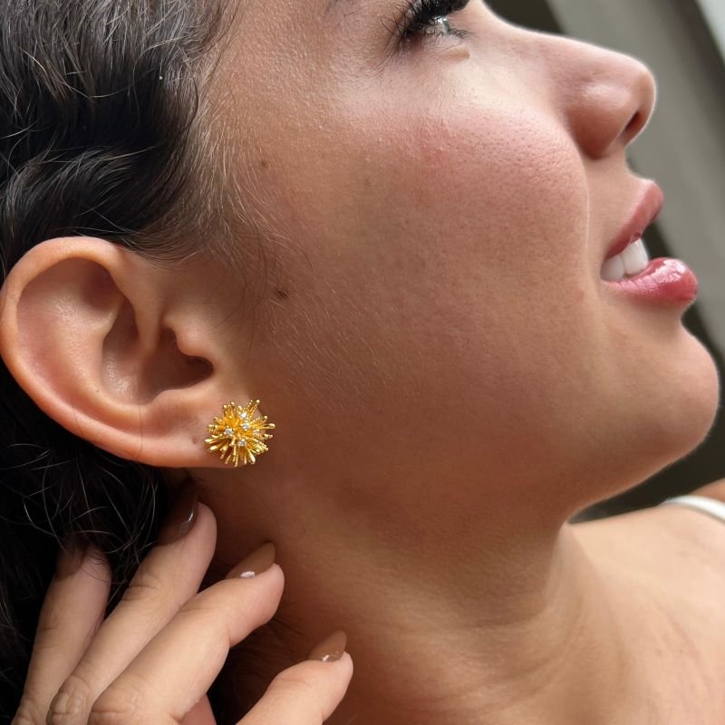 Brinco Minimalista Karina Banho Ouro18k/Prata 925