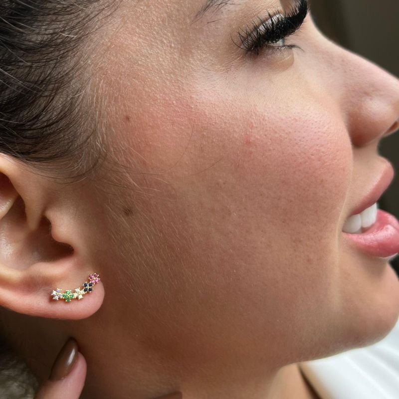 Brinco Minimalista Melinda Banho Ouro 18k