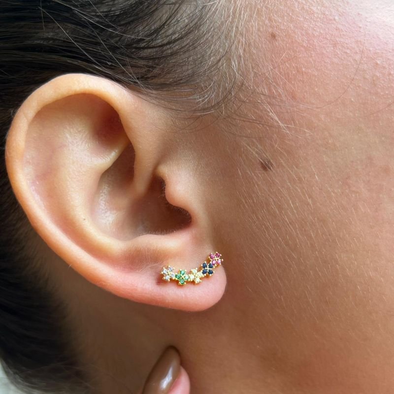 Brinco Minimalista Melinda Banho Ouro 18k