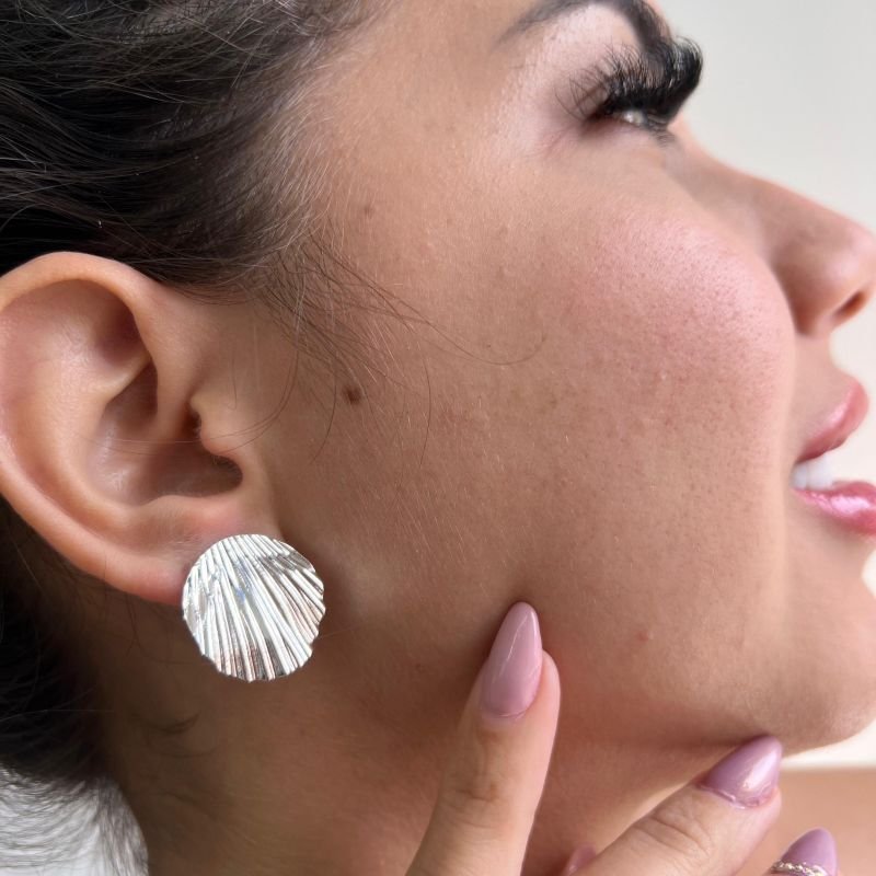 Brinco Orgânico Banho Ouro 18k/Prata 925