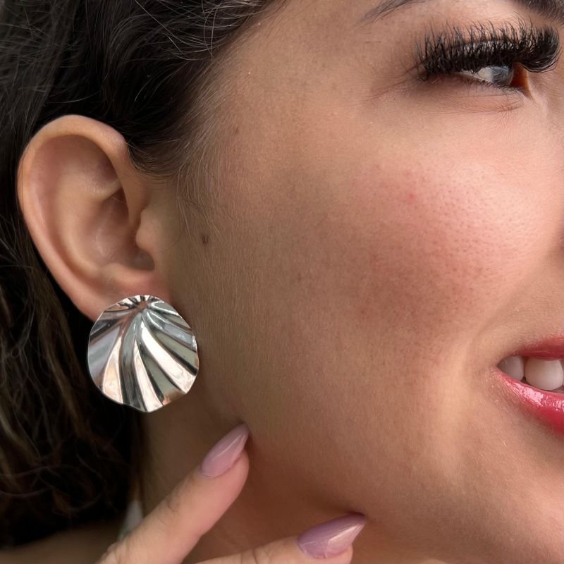 Brinco Orgânico Banho Ouro 18k/Prata 925