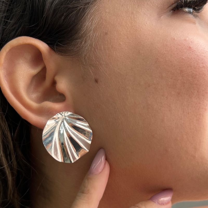 Brinco Orgânico Banho Ouro 18k/Prata 925