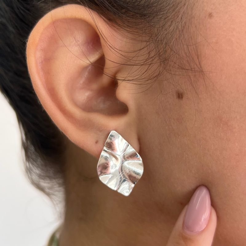 Brinco Orgânico P Banho Ouro 18k/Prata 925