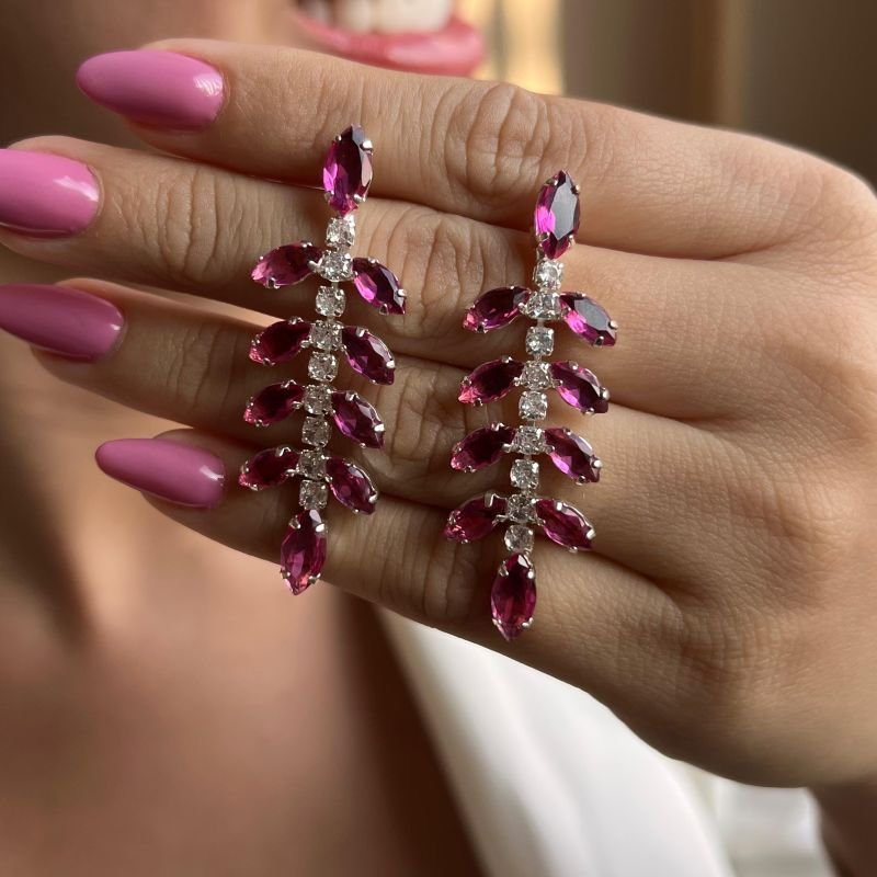 Brinco Pedraria Banho Ouro 18k/Prata 925