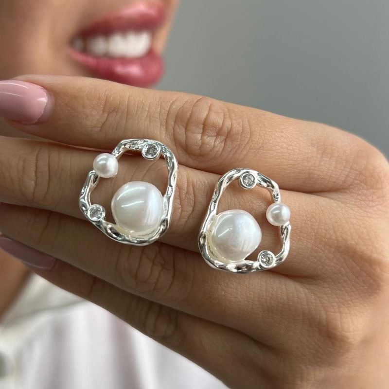 Brinco Perola Banho Ouro 18k/Prata 925