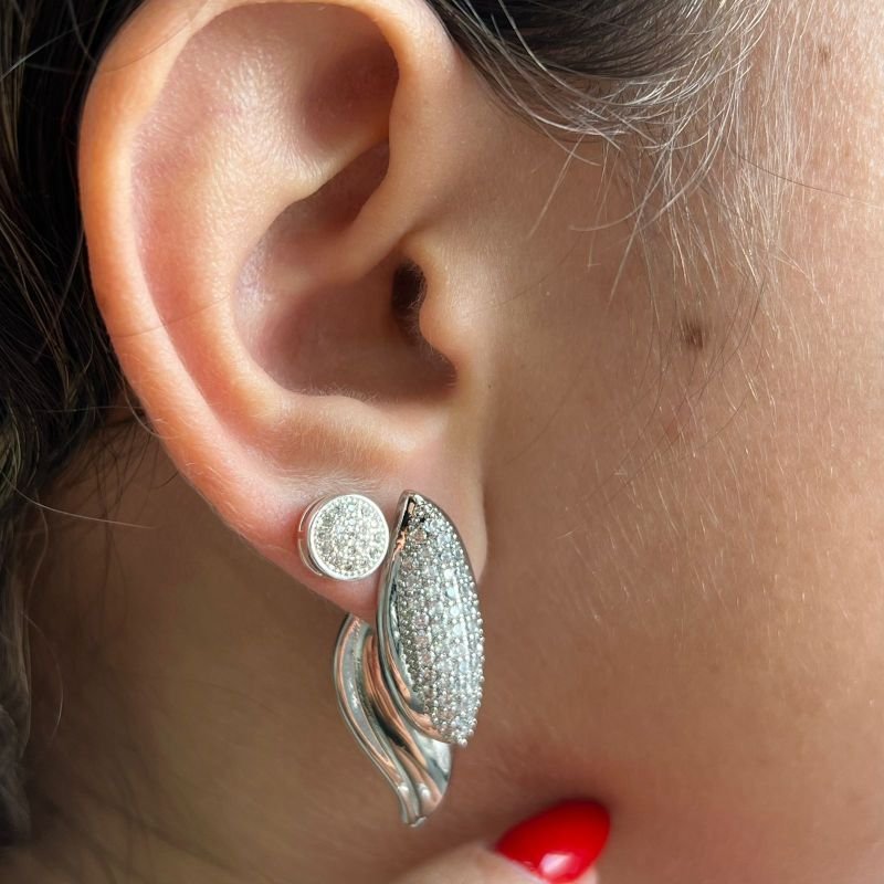 Brinco Pétala Biju Fina Ródio