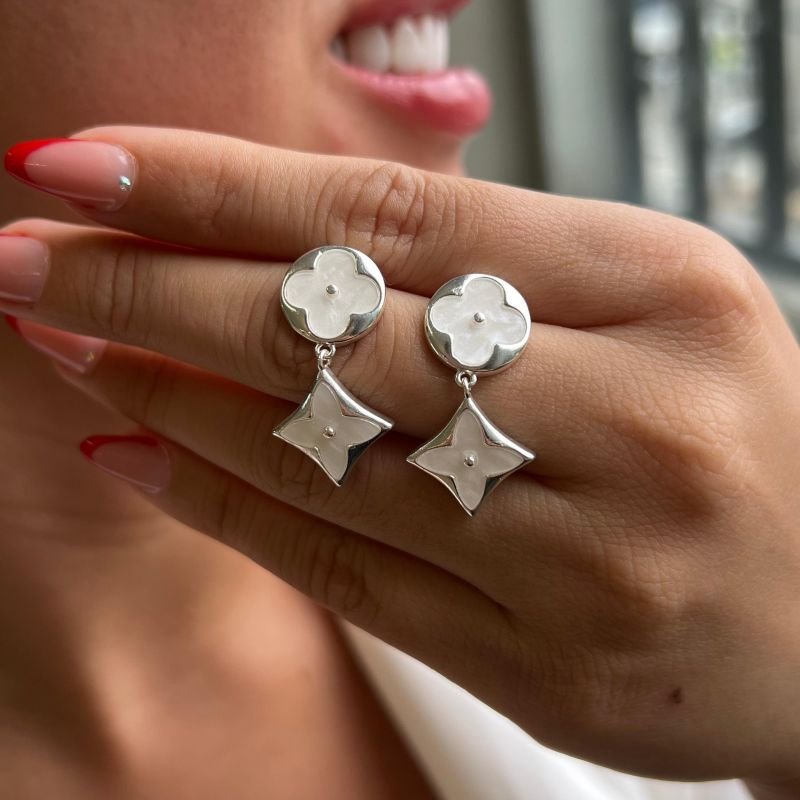 Brinco Trevo Banho Ouro 18k/Prata 925