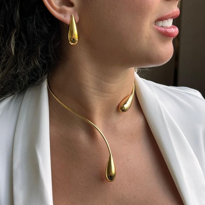 Choker Aro Banho Ouro18k