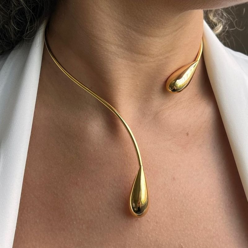 Choker Aro Banho Ouro18k