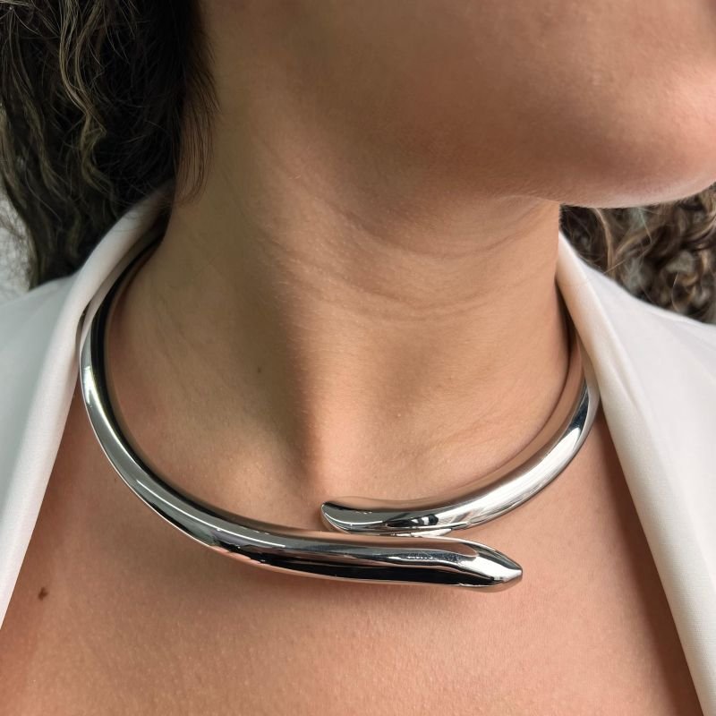 Choker Aro Biju Fina Ródio