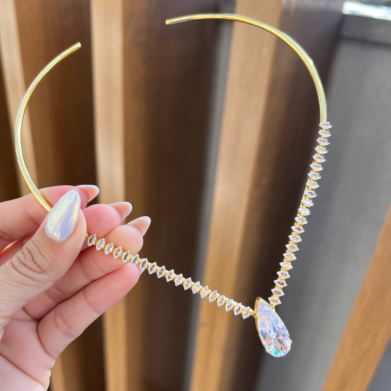 Choker Aro Banho Ouro 18k