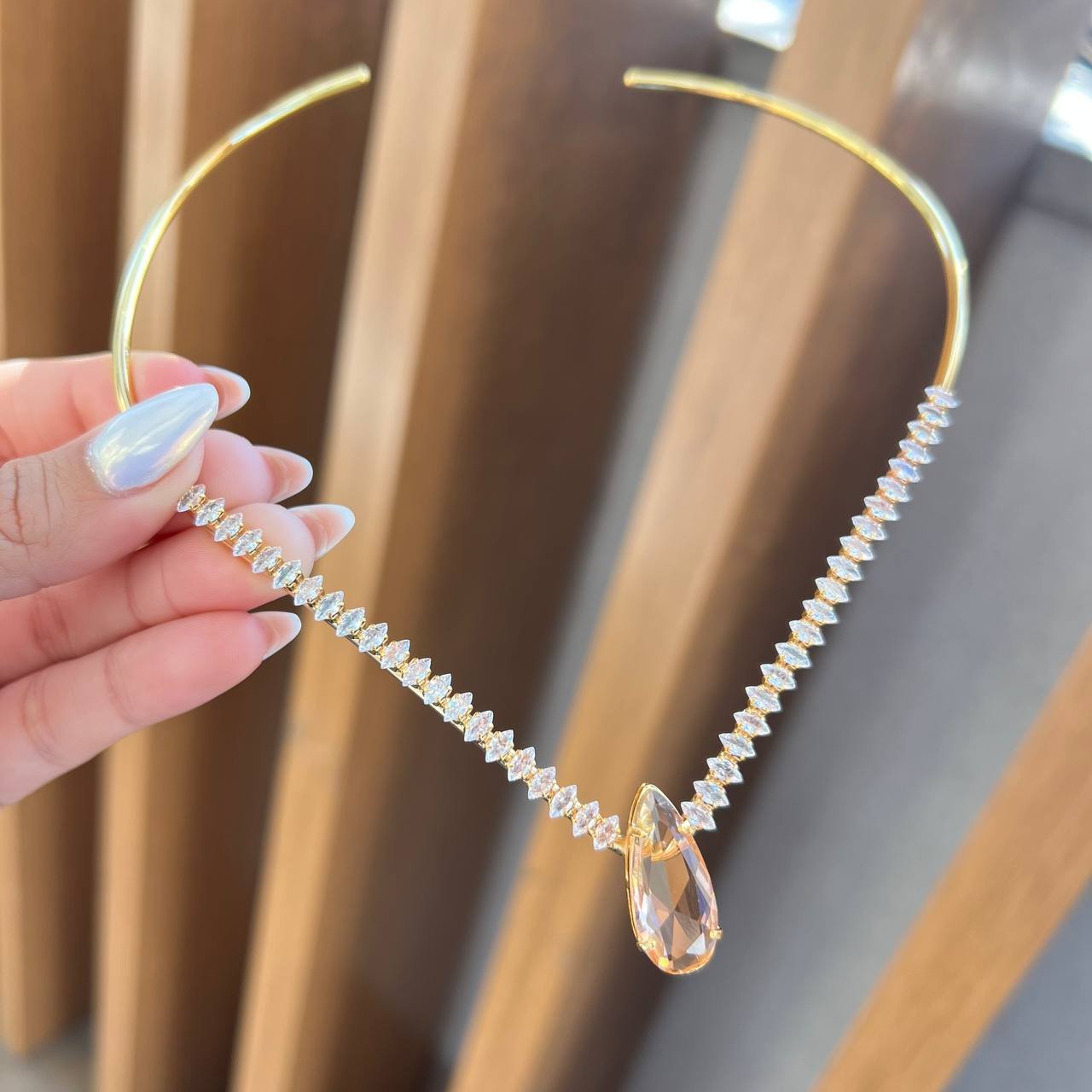 Choker Aro Banho Ouro 18k
