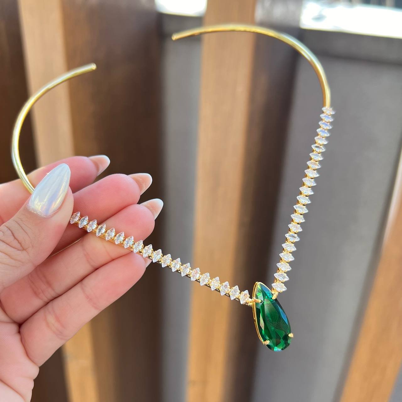 Choker Aro Banho Ouro 18k