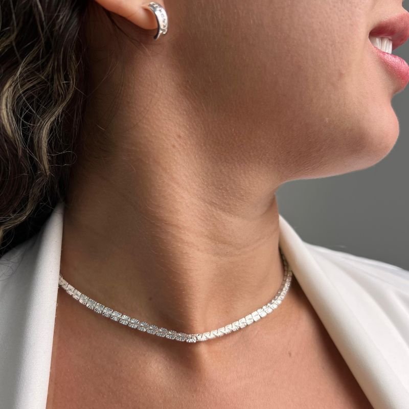 Choker Banho Ouro 18k/Prata 925