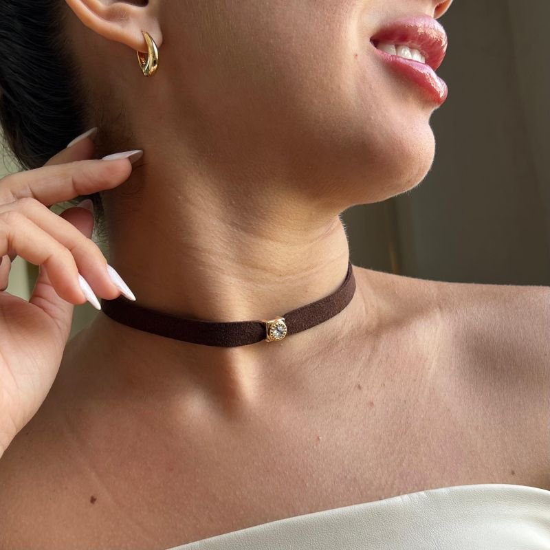 Choker Courino Ponto de Luz