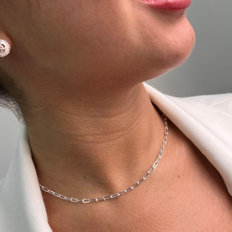 Choker Elos Cartier Banho Ouro 18k/Prata 925