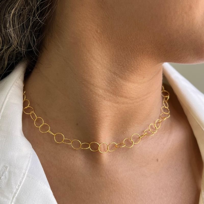 Choker Entrelaçado Banho Ouro 18k/Prata 925