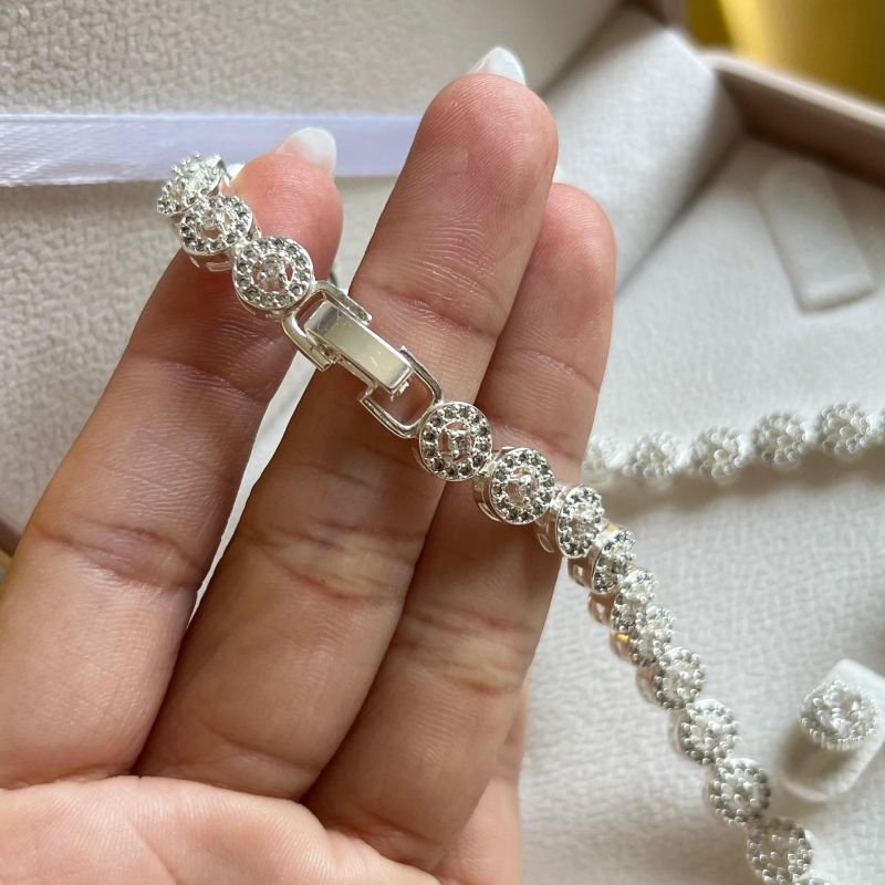 Choker Inspiração Alta Joalheria Banho Prata 925