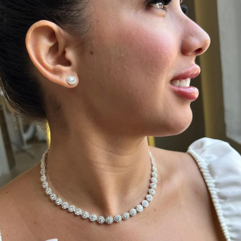 Choker Inspiração Alta Joalheria Banho Prata 925