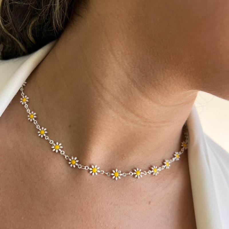 Choker Margarida Banho Ouro 18k/Prata 925