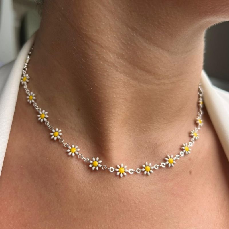 Choker Resinada Banho Ouro 18k/Prata 925